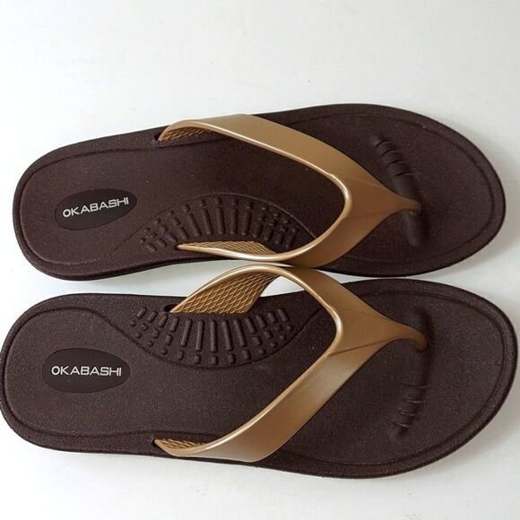 Okabashi Flip Flop Sandals Sz M/L - Picture 1 of 3